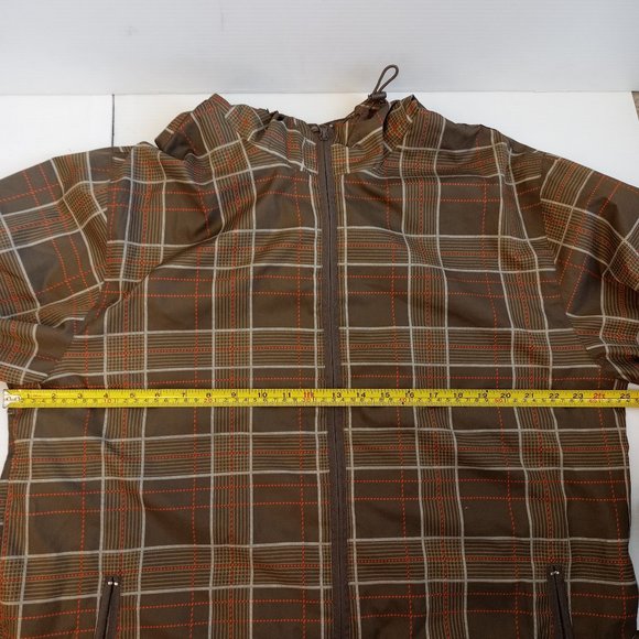 Sportek Men's Plaid Windbreaker - Large - YABL8E - Picture 5 of 6
